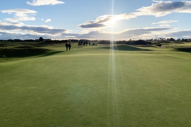 Carnoustie Golf Course with fresh cut grass